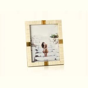 Zodax maha bone 8 x 10 picture frame with brass trim